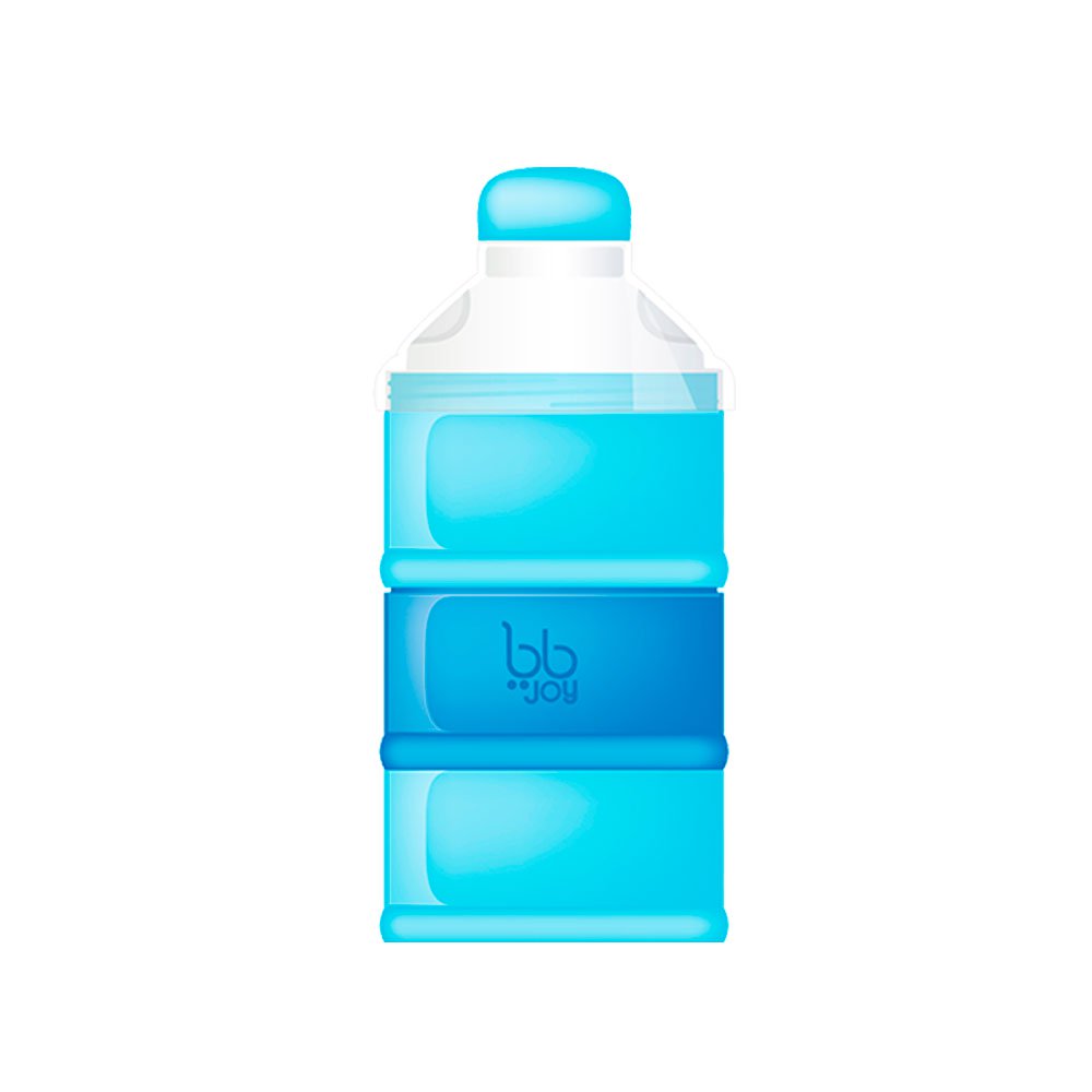 contenedor de formula de 3 pisos azul claro marca bbjoy