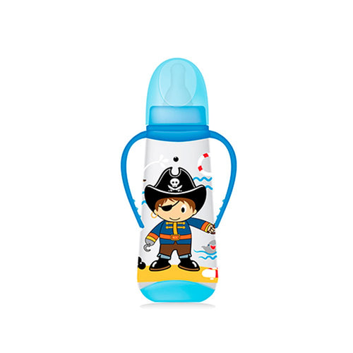 tetero con asa 250ml   8oz pirata marca bbjoy