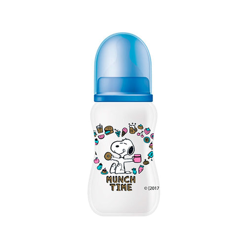 tetero facil agarre 125ml   4oz   marca peanuts color azul