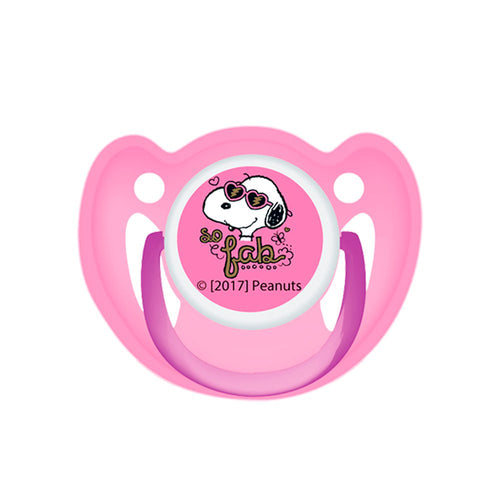chupon   pacifier  marca peanuts color rosado