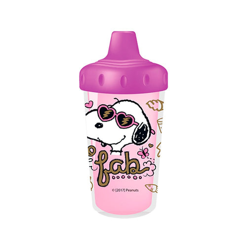 vaso termico antiderrames   300ml   10 oz   marca peanuts color rosado