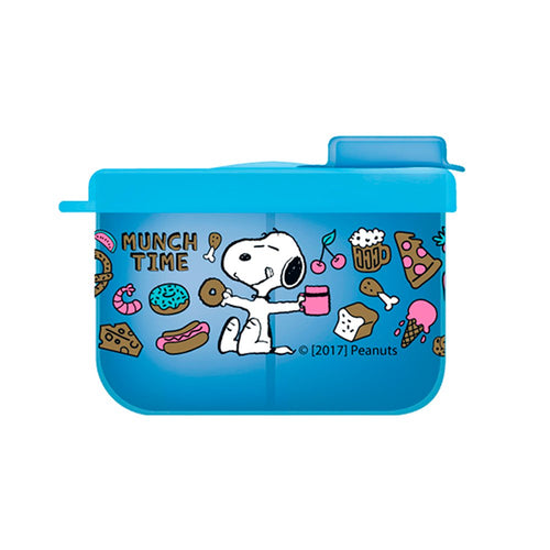 contenedor de formula   marca peanuts color azul