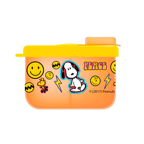 contenedor de formula   marca peanuts color naranja