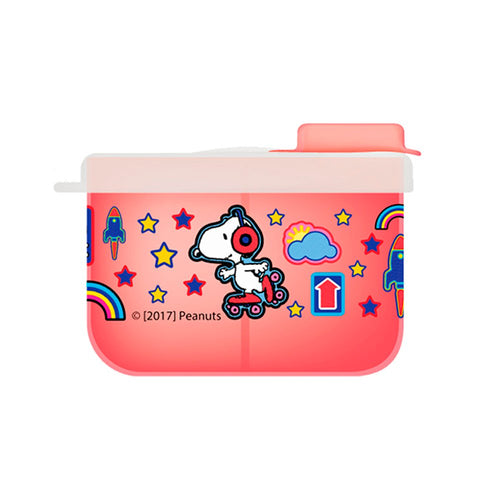 contenedor de formula   marca peanuts color rojo