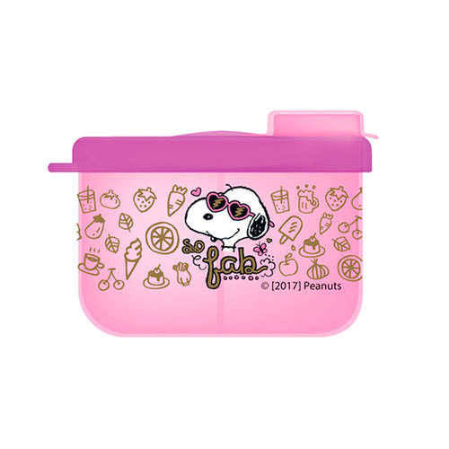 contenedor de formula   marca peanuts color rosado