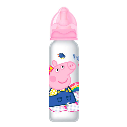 tetero redondo  250ml 8oz marca peppa pig color rosado