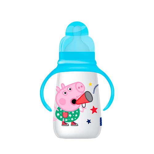 tetero con asa  150ml 5oz marca peppa pig color azul