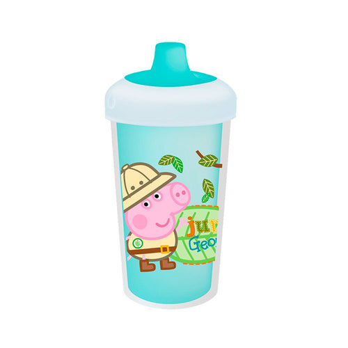 vaso termico antiderrames  210ml 7oz  marca peppa pig color verde