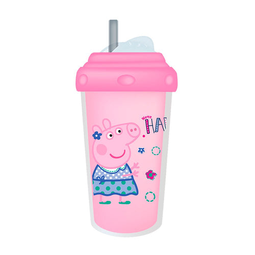 vaso termico con pitillo   300ml 10oz marca peppa pig