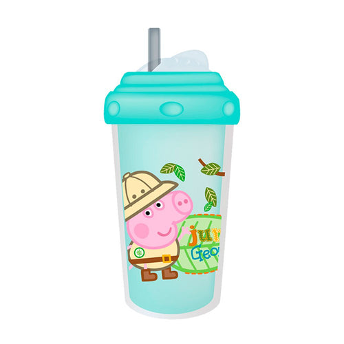 vaso termico con pitillo   300ml  10oz  marca peppa pig color verde