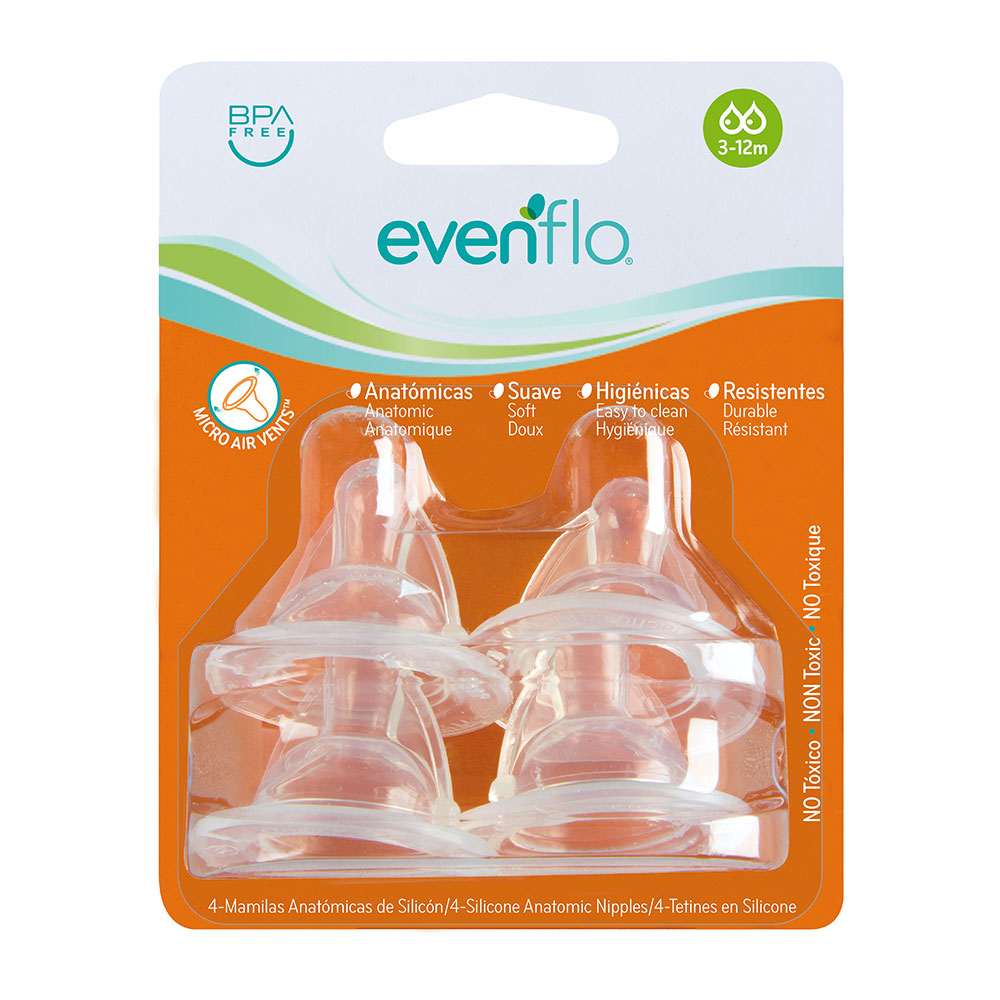 chupo flujo m x 4 unidades marca evenflo