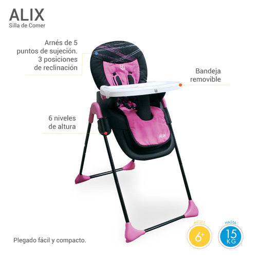 silla alta plegable alix marca bbjoy