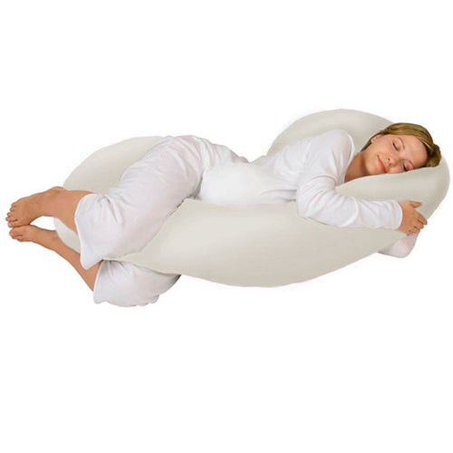 almohada de embarazo beige