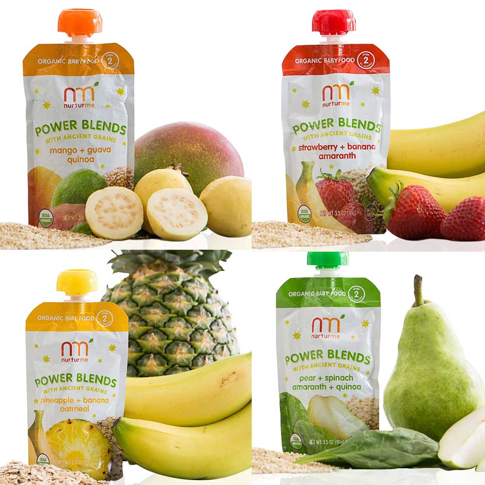 pack compotas 4 sabores surtidos pina  mango  pera y banano