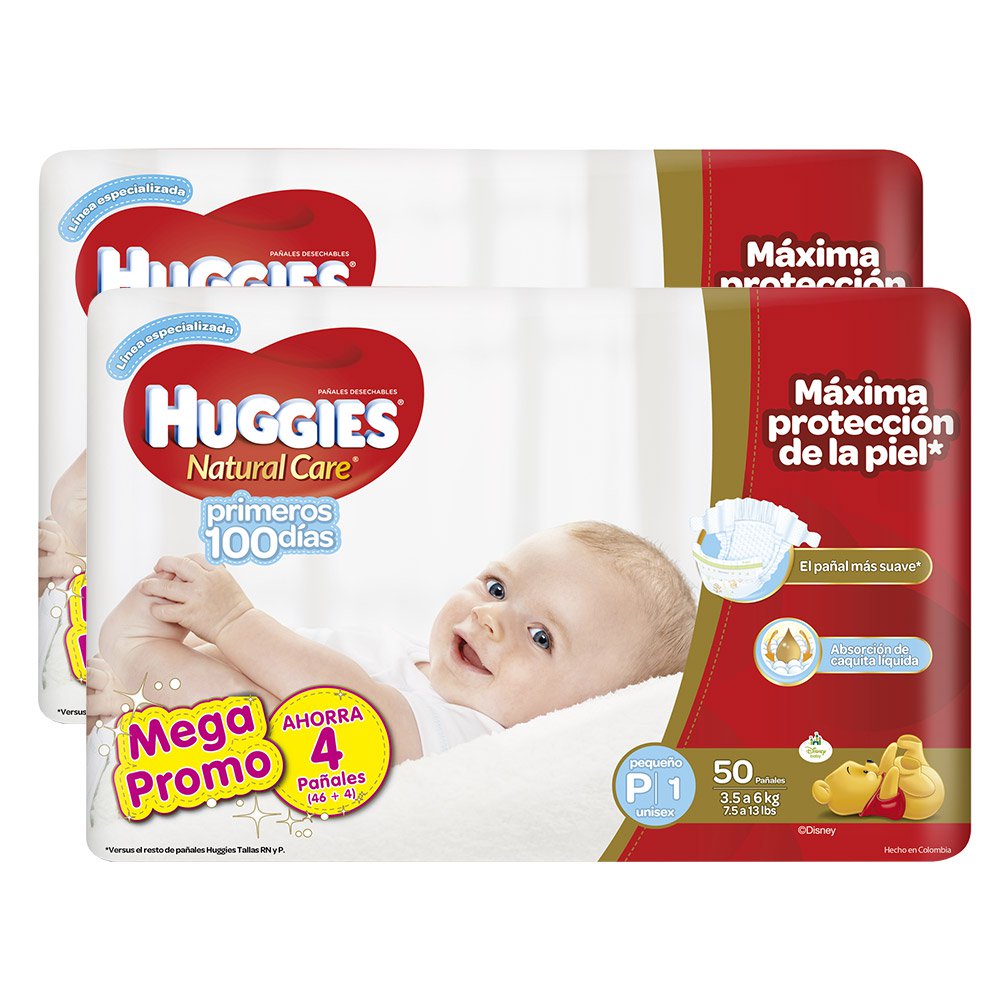 etapa 1    100 panales huggies natural care primeros 100 dias pequeno   unisex