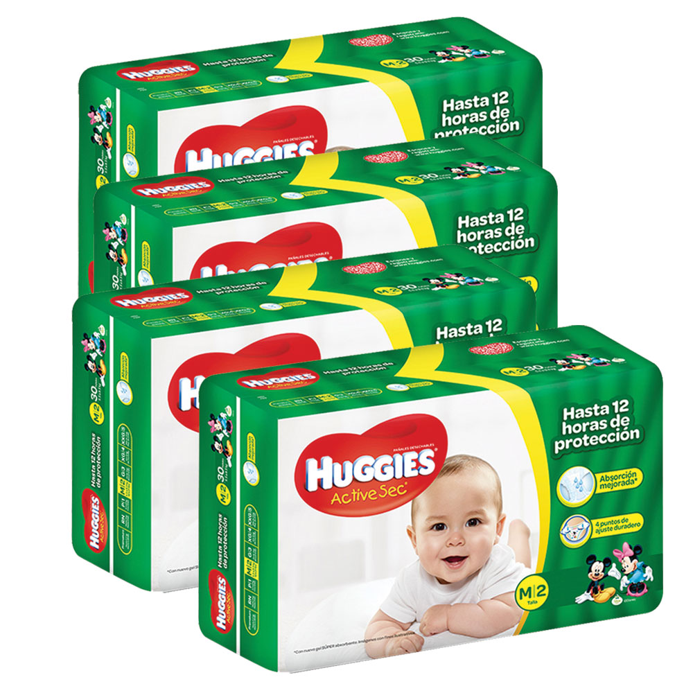 etapa 2   160 panales huggies active sec   unisex