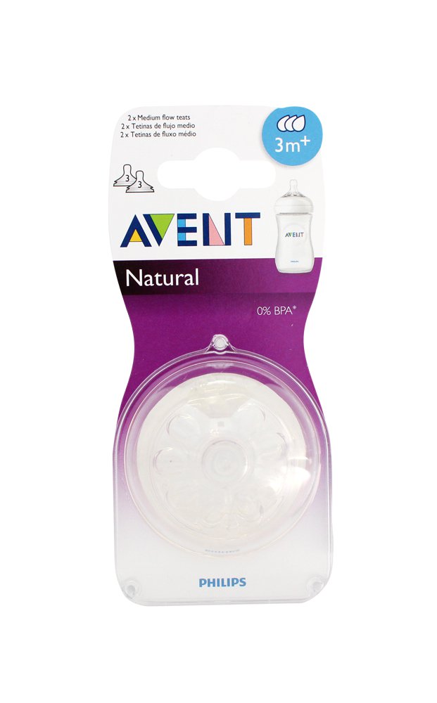 chupo de tetero natural flujo medio x2