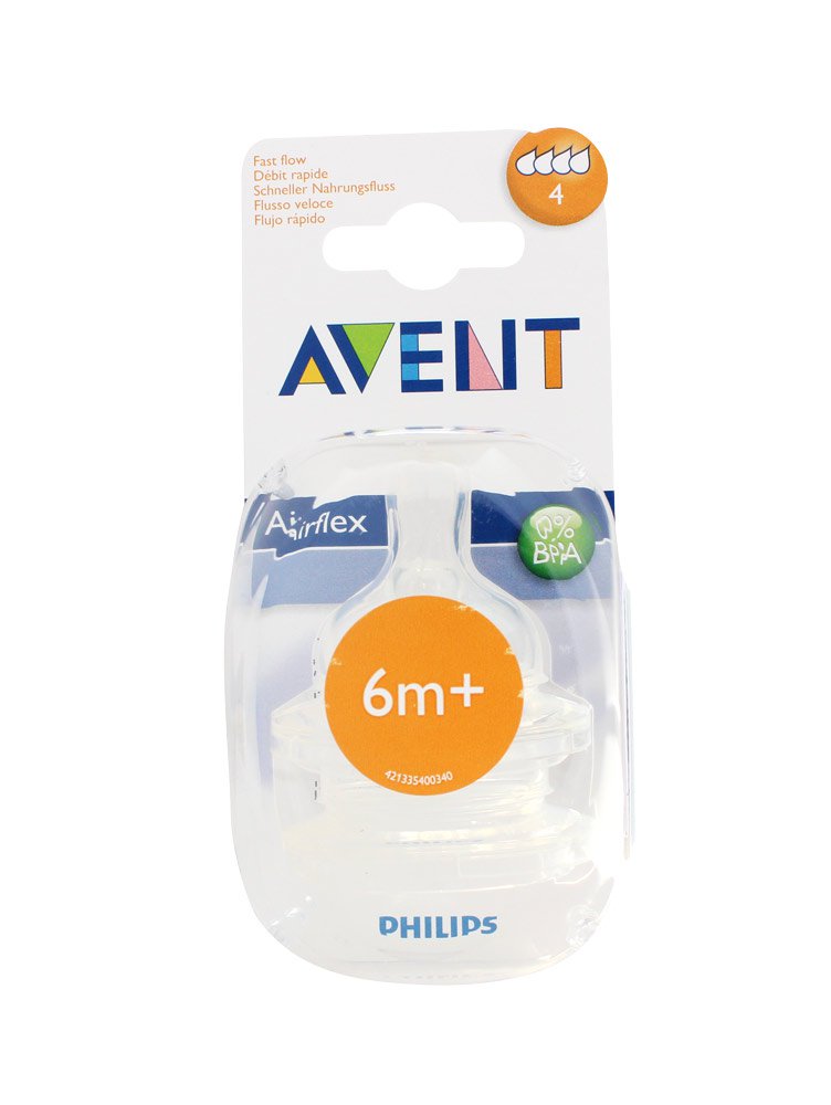 chupo airflex flujo rapido x2 sin bpa 6m