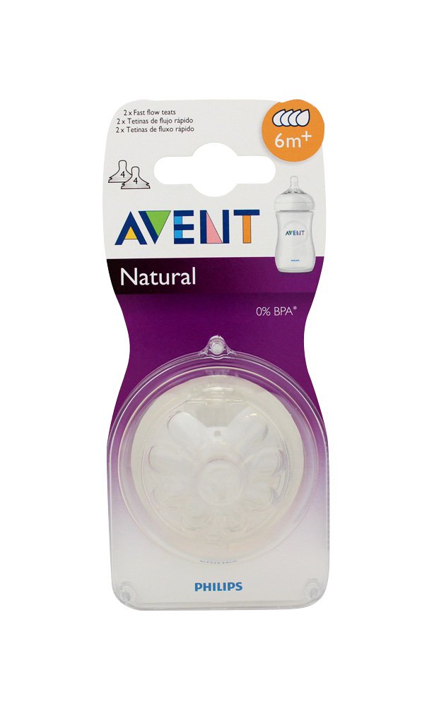 chupo de tetero natural de flujo rapido x2