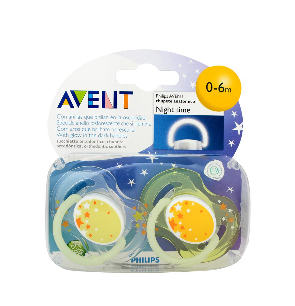 chupo estrellas x2 para noche de 0 a 6 m