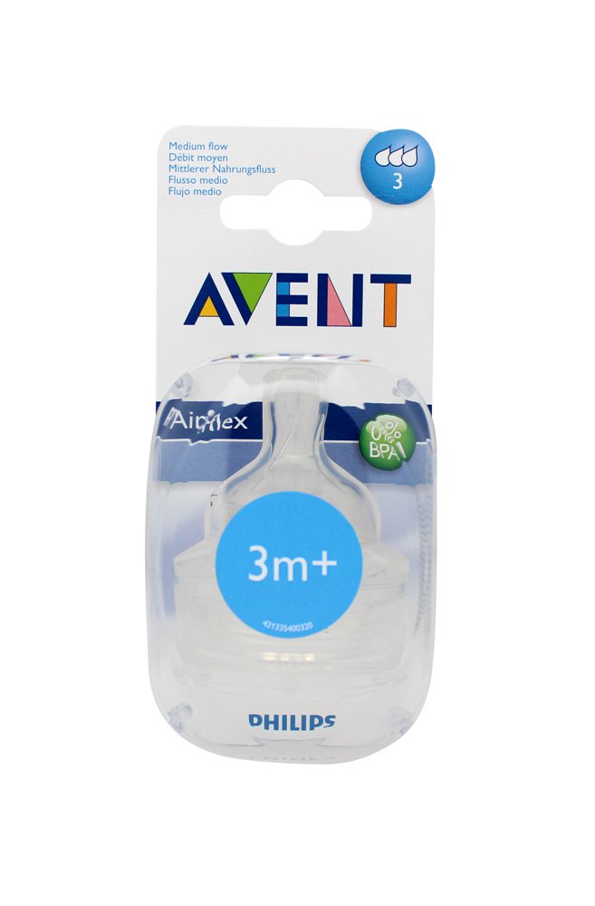 chupo airflex flujo medio x2 sin bpa 3m