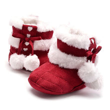 Winter Snow Boots For Baby Girls Super Warm Cotton Cloth Shoes For Girl Babies Bowknot Balls Princess Shoes Footwear