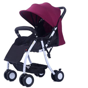 567 Super Light Folding High Landscape Baby Strollers Umbrella Car Pushchair,Newborn Width Sleeping Basket Pram Buggy for Travelling