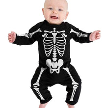 ute Halloween clothes Kids Boys Girls Warm Infant Cool Human Skeleton Long Sheeve Jumpsuit Cotton Festival party Costume