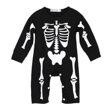 ute Halloween clothes Kids Boys Girls Warm Infant Cool Human Skeleton Long Sheeve Jumpsuit Cotton Festival party Costume