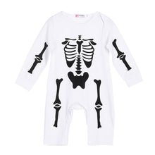 ute Halloween clothes Kids Boys Girls Warm Infant Cool Human Skeleton Long Sheeve Jumpsuit Cotton Festival party Costume