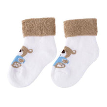 Winter Newborn Baby Socks Cartoon Animal Loop Pile Warm Casual Indoor Floor Socks Breathable Anti-Skid Towel Socks