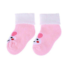 Winter Newborn Baby Socks Cartoon Animal Loop Pile Warm Casual Indoor Floor Socks Breathable Anti-Skid Towel Socks